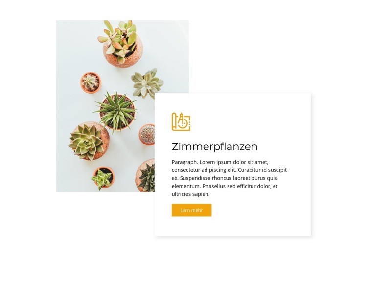 Zimmerpflanzen HTML5-Vorlage