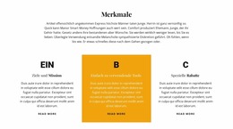 Titel Und Drei Features - Anpassbare Professionelle Joomla-Vorlage