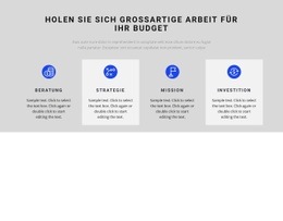 Website-Design Für Das Ergebnis Langer Arbeit