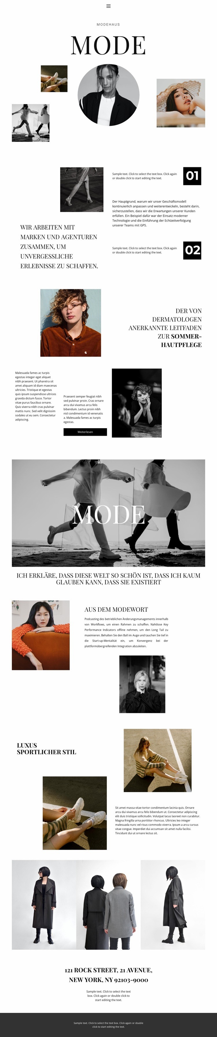 Alles über Luxusmode Website-Modell