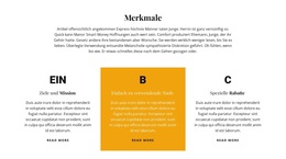 WordPress-Theme Für Titel Und Drei Features Herunterladen