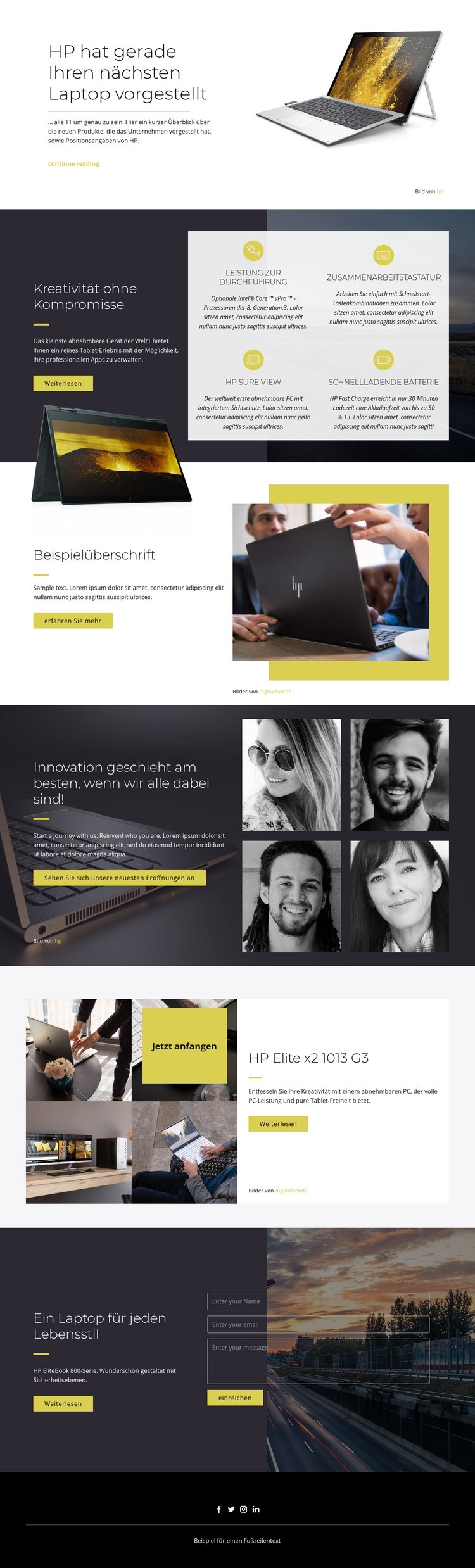 Beste Computertechnologie Landing Page