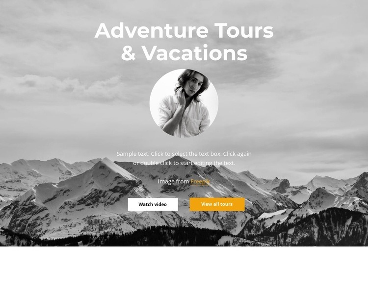 Start your adventure Elementor Template Alternative