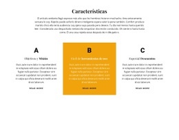 Impresionante Diseño Web Para Título Y Tres Características