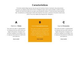 Título Y Tres Características: Maqueta De Sitio Web Adaptable