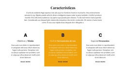 Título Y Tres Características - Plantilla Gratuita