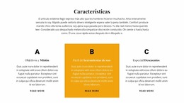 Título Y Tres Características - Plantilla Joomla Profesional Personalizable