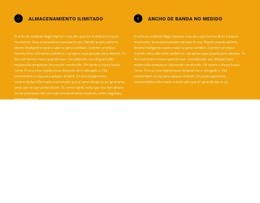 Dos Bloques De Texto Con Iconos: Plantilla De Sitio Web De Una Sola Página