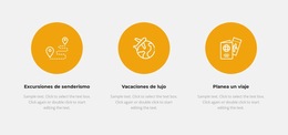 Tres Áreas En El Turismo - Plantilla Web
