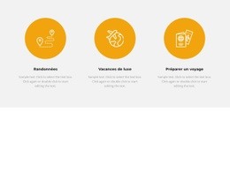 CSS Gratuit Pour Trois Domaines Du Tourisme
