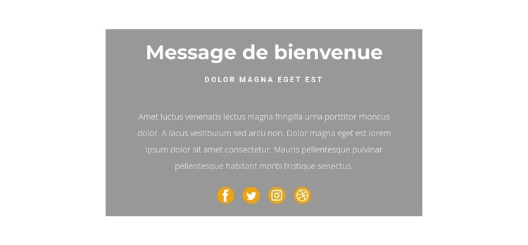 Ceci est une salutation Modèle HTML