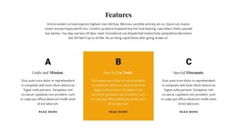 The Best HTML5 Template For Title And Three Features