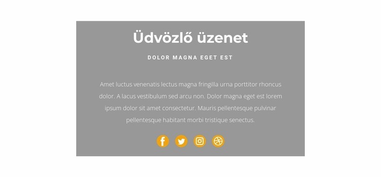 Ez egy üdvözlet HTML Sablon