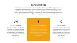 Titolo E Tre Caratteristiche - Modello Di Pagina HTML