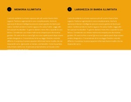 Due Blocchi Di Testo Con Icone - Modello HTML5