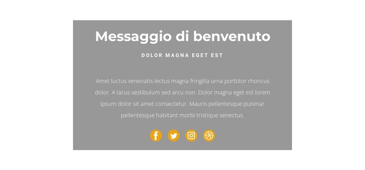 Questo è un saluto Modello di sito Web