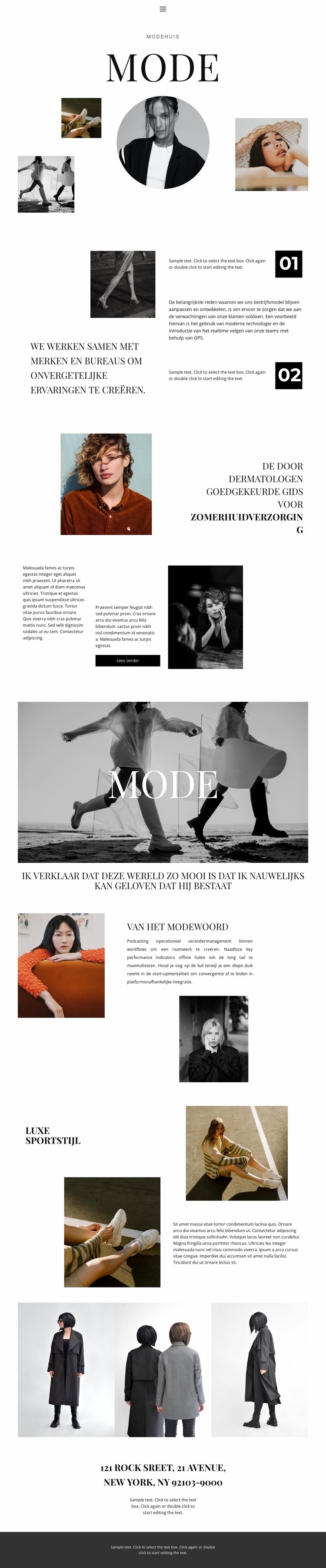 Alles over luxe mode HTML5-sjabloon