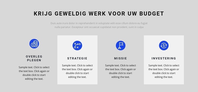 Het resultaat van lang werk Website Builder-sjablonen