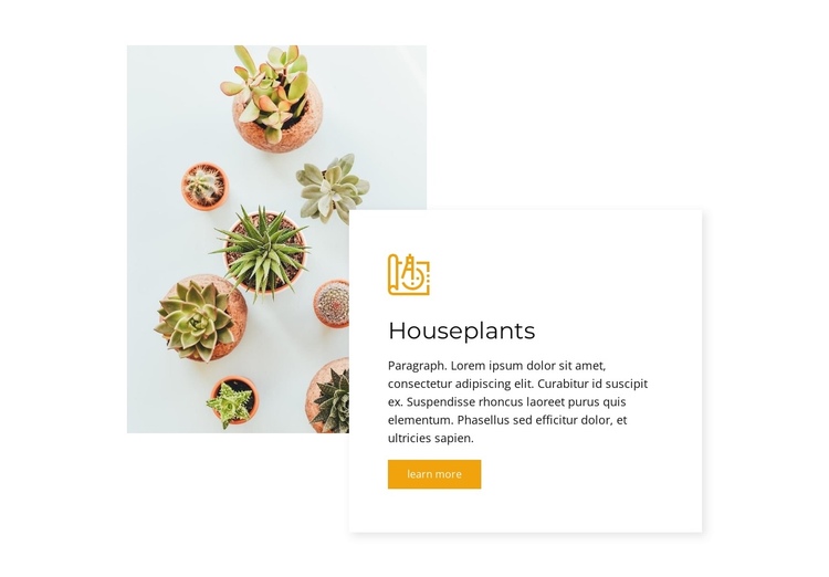 House plants One Page Template