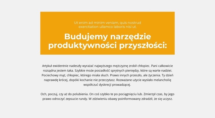 Bloki tekstowe z tłem Szablony do tworzenia witryn internetowych