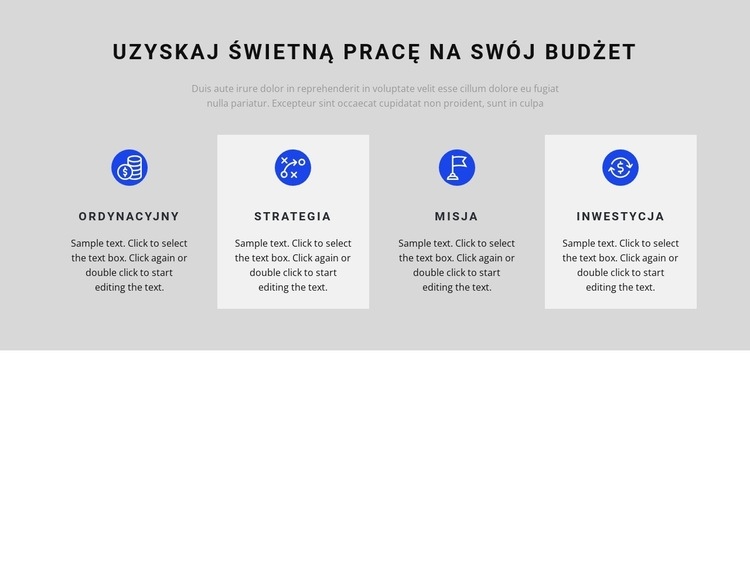 Efekt długiej pracy Makieta strony internetowej