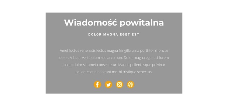 To jest powitanie Szablon HTML