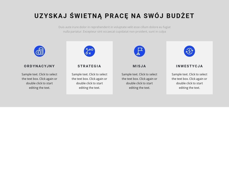 Efekt długiej pracy Szablon jednej strony