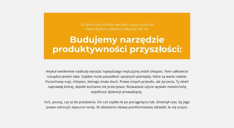 Bloki tekstowe z tłem Szablon Joomla