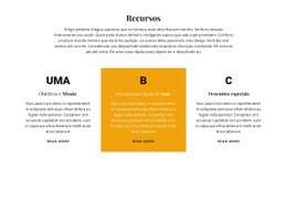 Título E Três Recursos - HTML Generator