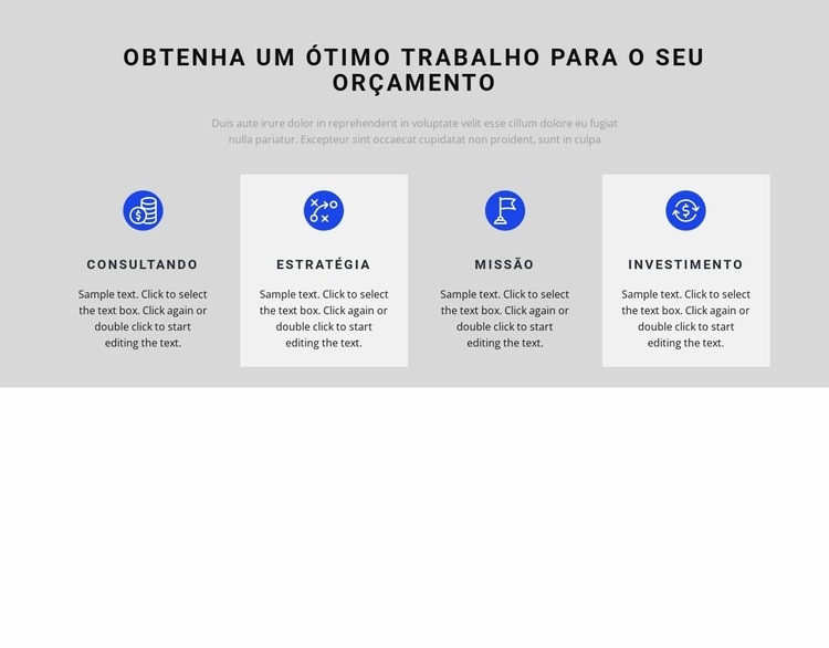 O resultado de um longo trabalho Construtor de sites HTML