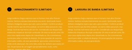 Modelo CSS Para Dois Blocos De Texto Com Ícones