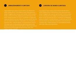 Dois Blocos De Texto Com Ícones - Modelo HTML5