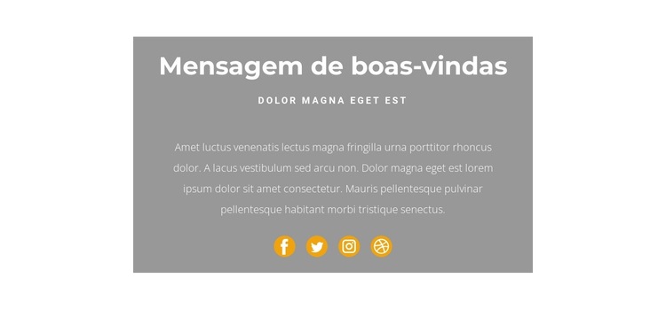 Esta é uma saudação Modelo de site