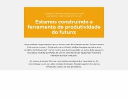 Blocos De Texto Com Fundo - Página Inicial Da Funcionalidade