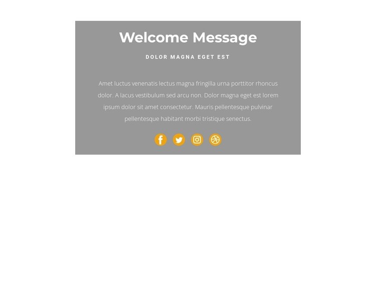 This is a greeting Squarespace Template Alternative