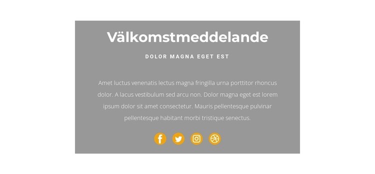 Det här är en hälsning Hemsidedesign