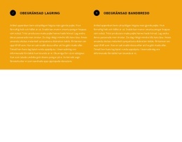 Två Textblock Med Ikoner