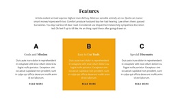 Title And Three Features Template