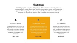 Başlık Ve Üç Özellik - Ücretsiz Şablon