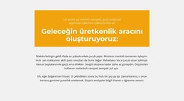 Arka Planlı Metin Blokları - Açılış Sayfası Şablonu