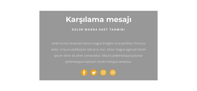 Bu bir selamlama Web Sitesi Şablonu