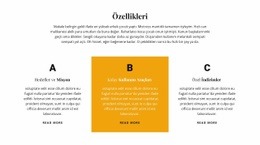 Başlık Ve Üç Özellik Için Çarpıcı Web Tasarımı