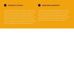 Two Text Blocks With Icons - Simple Web Page Design