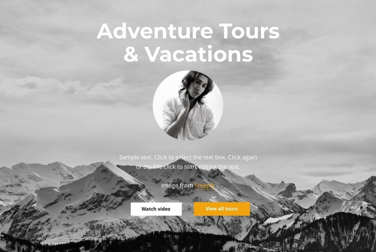 Start your adventure Website Mockup