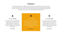 Title And Three Features WordPress Theme