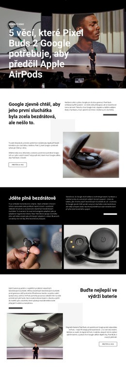 Pixel Buds 2 – Šablona Stránky HTML