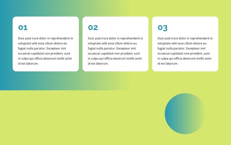 Columns with gradient shape CSS Template