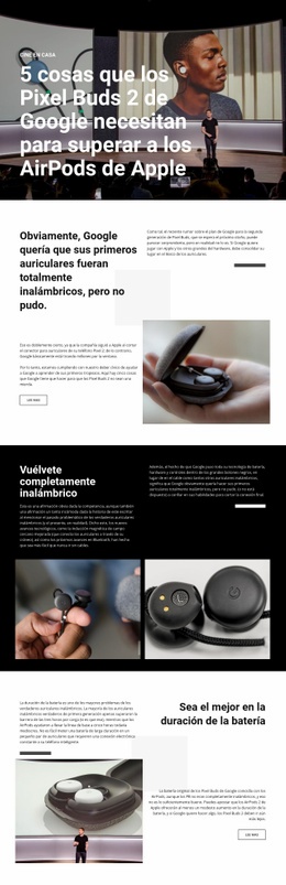 Pixel Buds 2 - HTML Web Page Builder