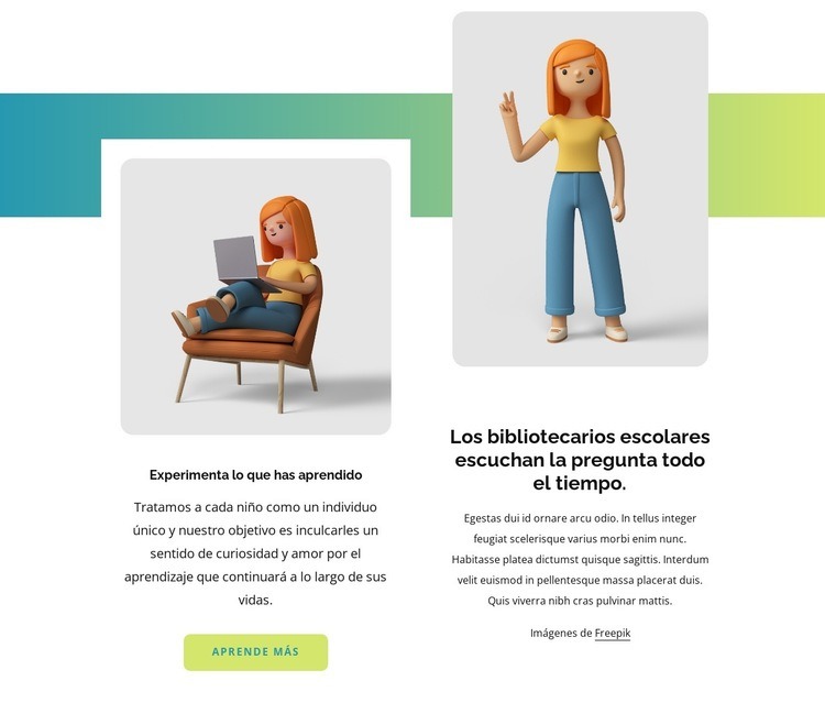 Biblioteca escolar Creador de sitios web HTML