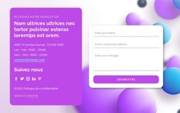 Superbe Conception De Site Web Pour Formulaire De Contact Sur Les Formes Abstraites